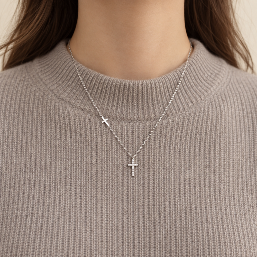 Faith Worn Close — Dainty Cross Necklace