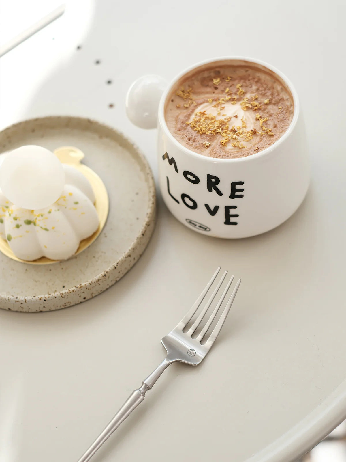 "More Love" Mug with Spherical Handle