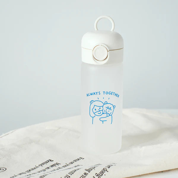 "THE LORD IS MY SHEPHERD" Frosted Glass Tumbler with Flip Lid & Straw