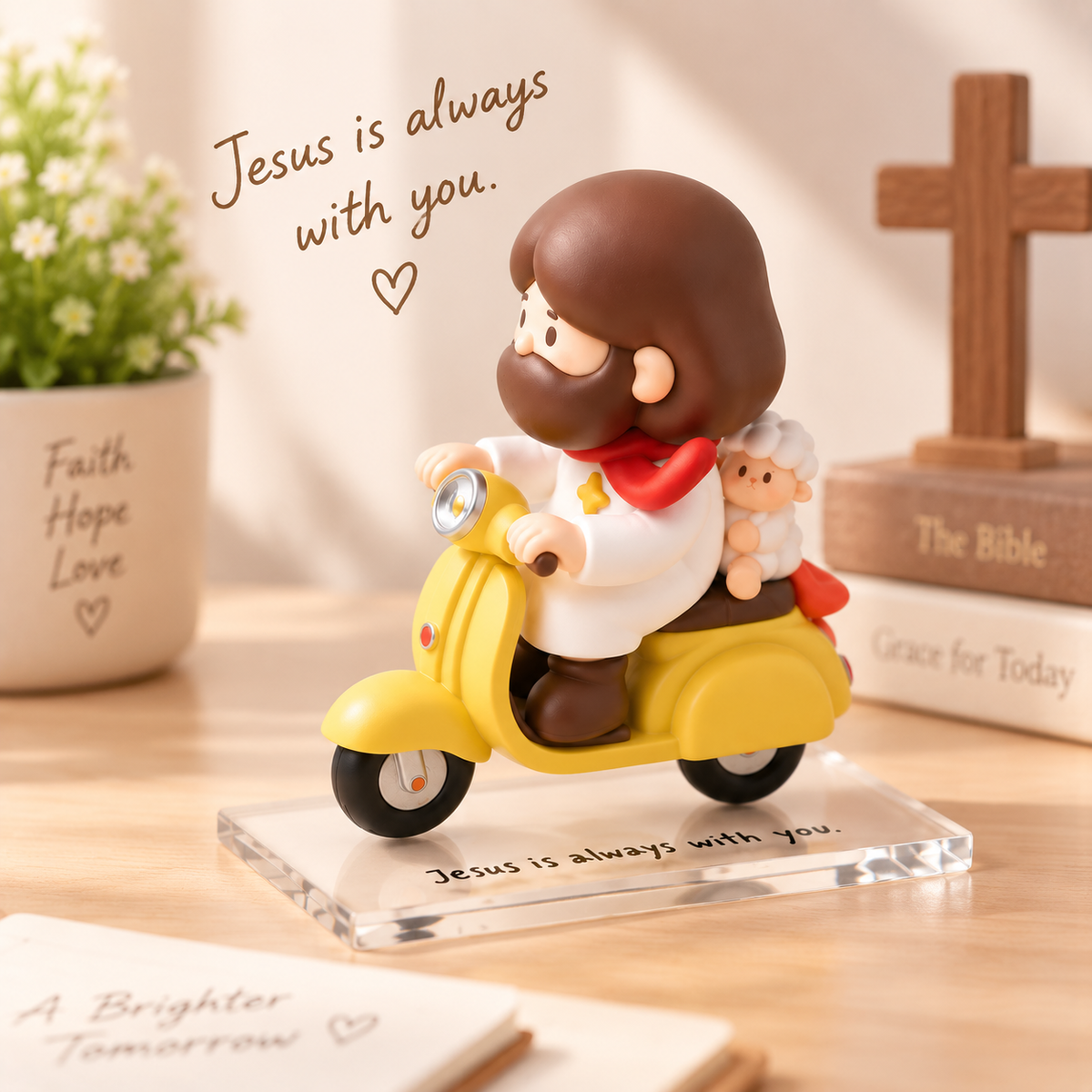 Faith Journey Series – Jesus Always With You Scooter Figurine