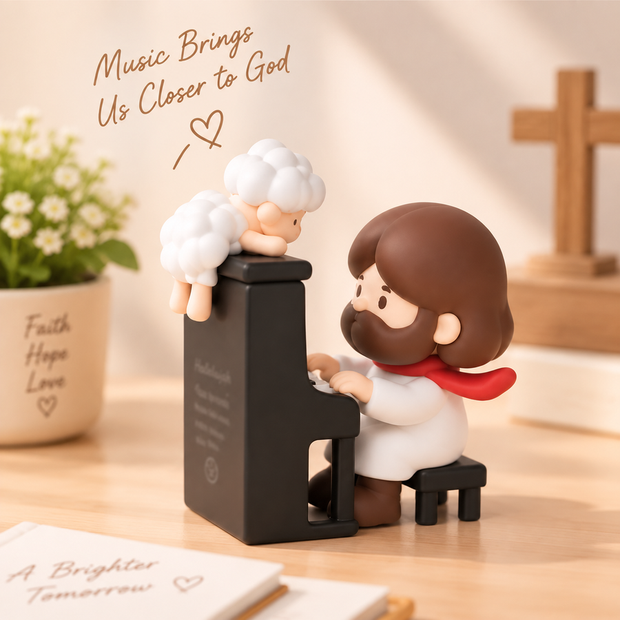 Faith Journey Series – Jesus at the Piano Figurine