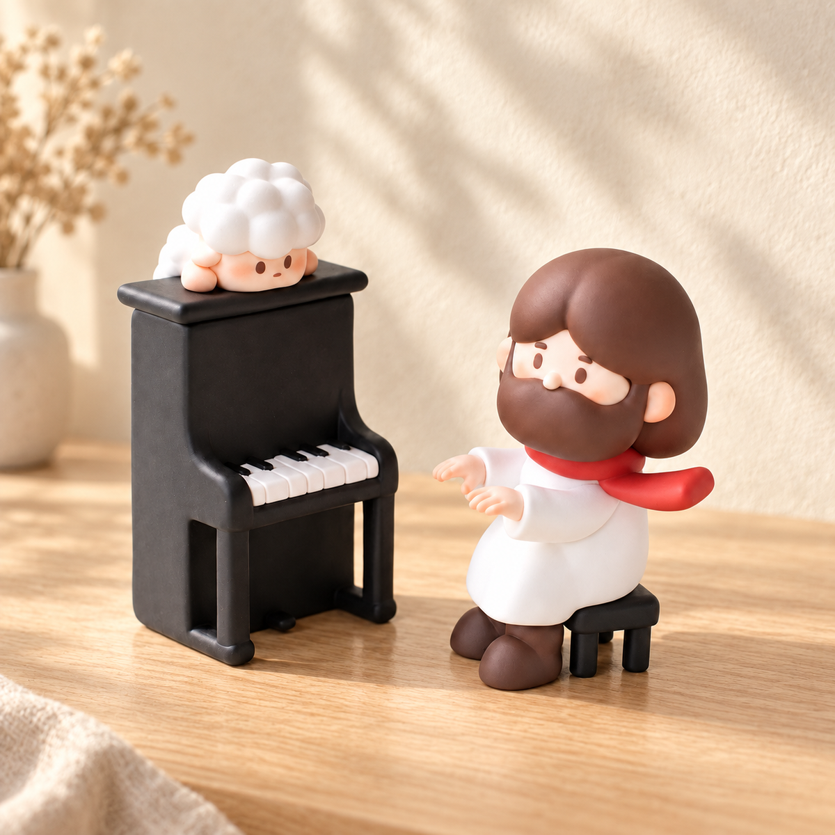 Faith Journey Series – Jesus at the Piano Figurine