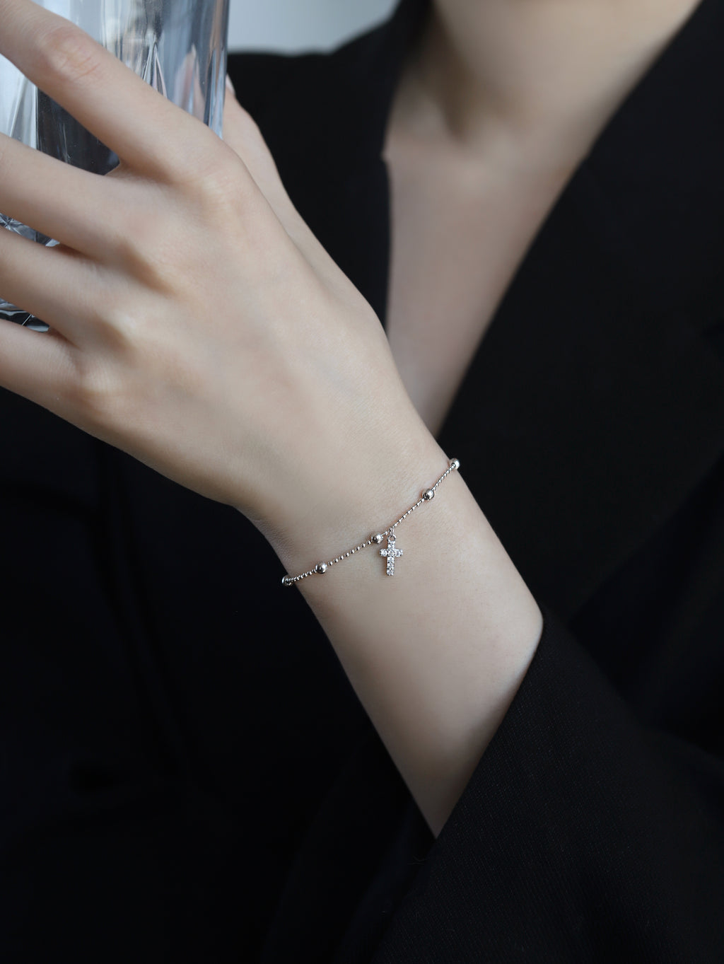 Light & Salt Living · S925 Sterling Silver Cross Bracelet — "Good Things Are Coming"