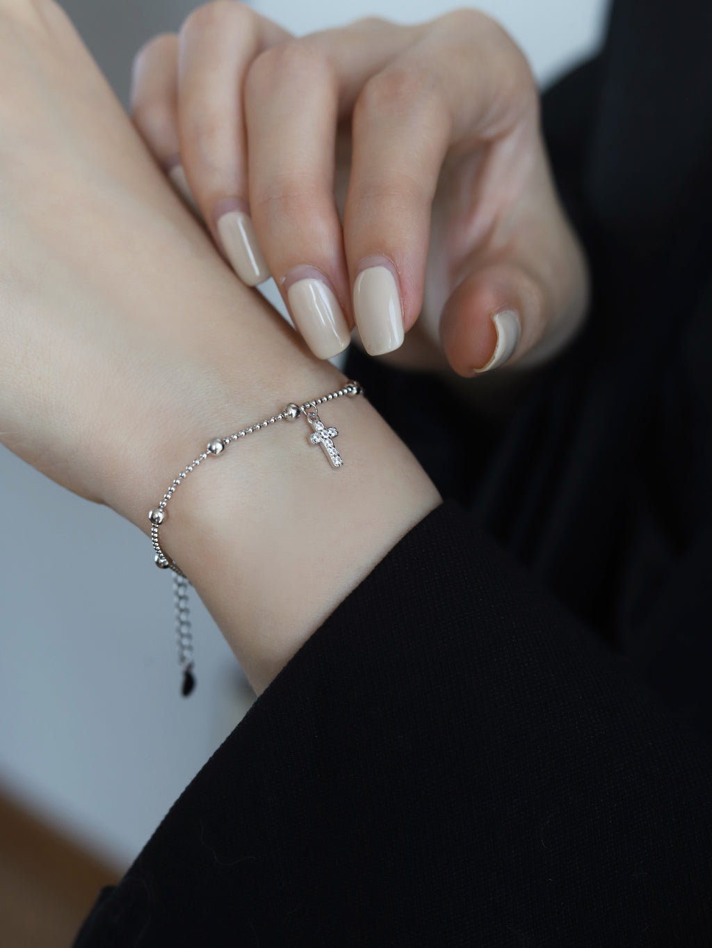 Light & Salt Living · S925 Sterling Silver Cross Bracelet — "Good Things Are Coming"