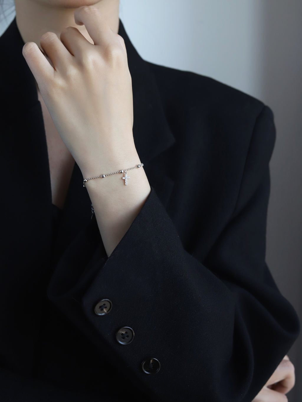 Light & Salt Living · S925 Sterling Silver Cross Bracelet — "Good Things Are Coming"