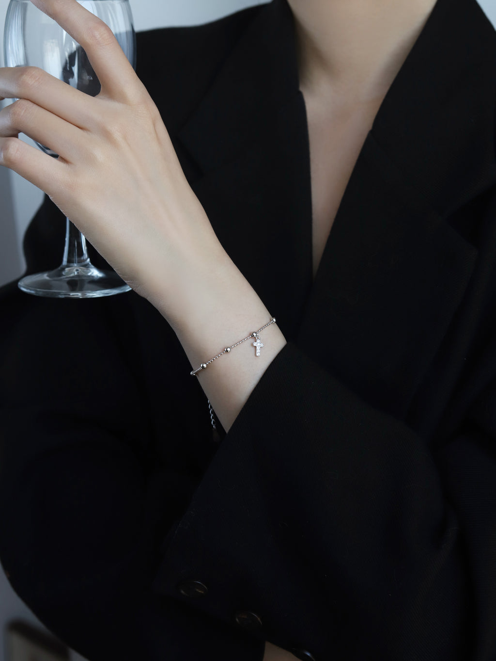 Light & Salt Living · S925 Sterling Silver Cross Bracelet — "Good Things Are Coming"