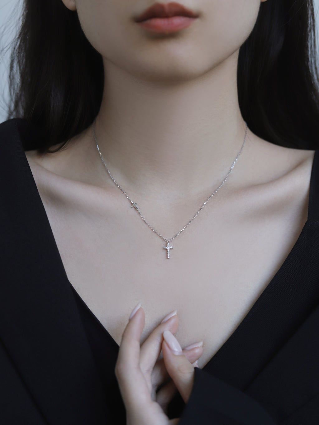 Light & Salt Living · Original S925 Sterling Silver Gentle Cross Collarbone Necklace