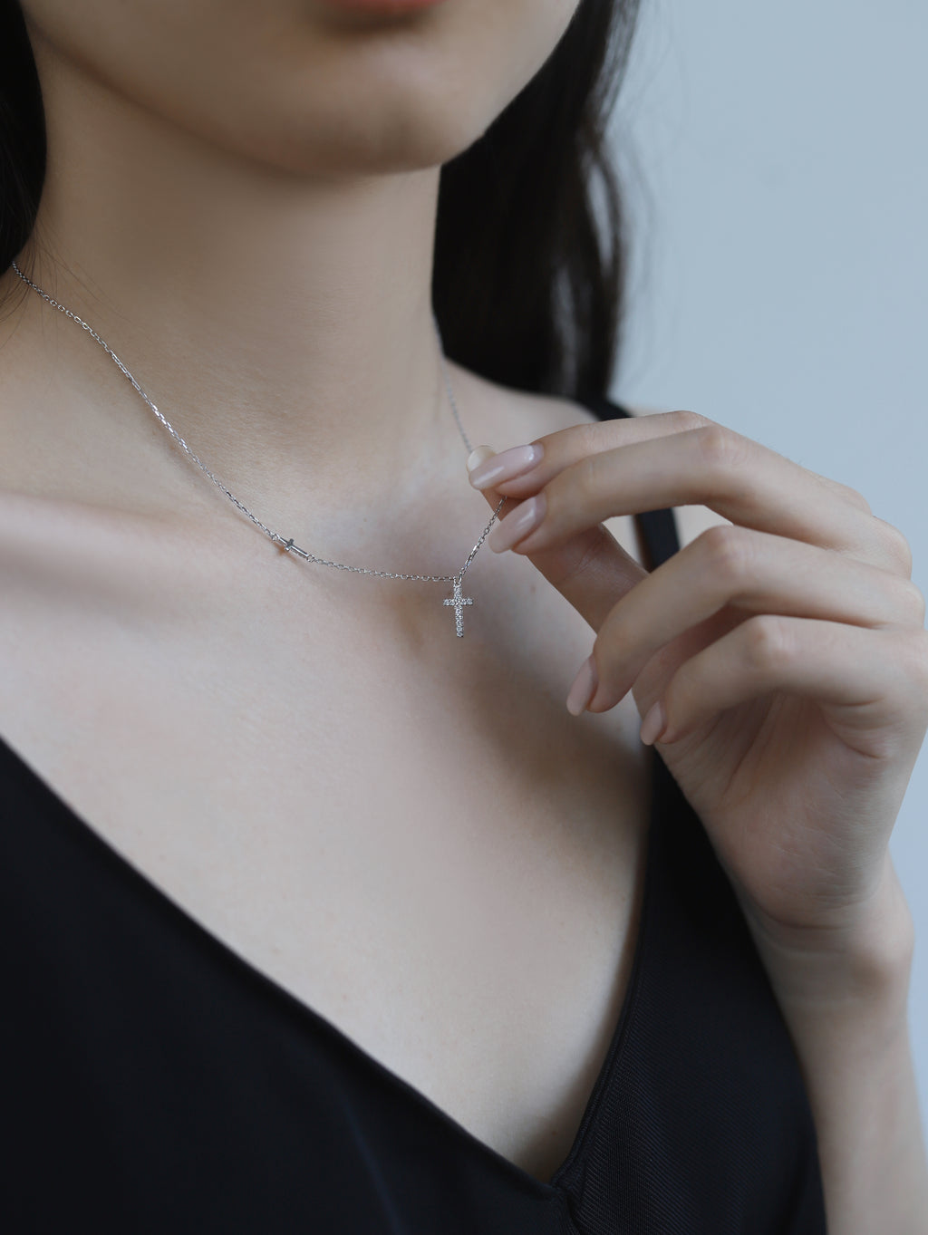Light & Salt Living · Original S925 Sterling Silver Gentle Cross Collarbone Necklace