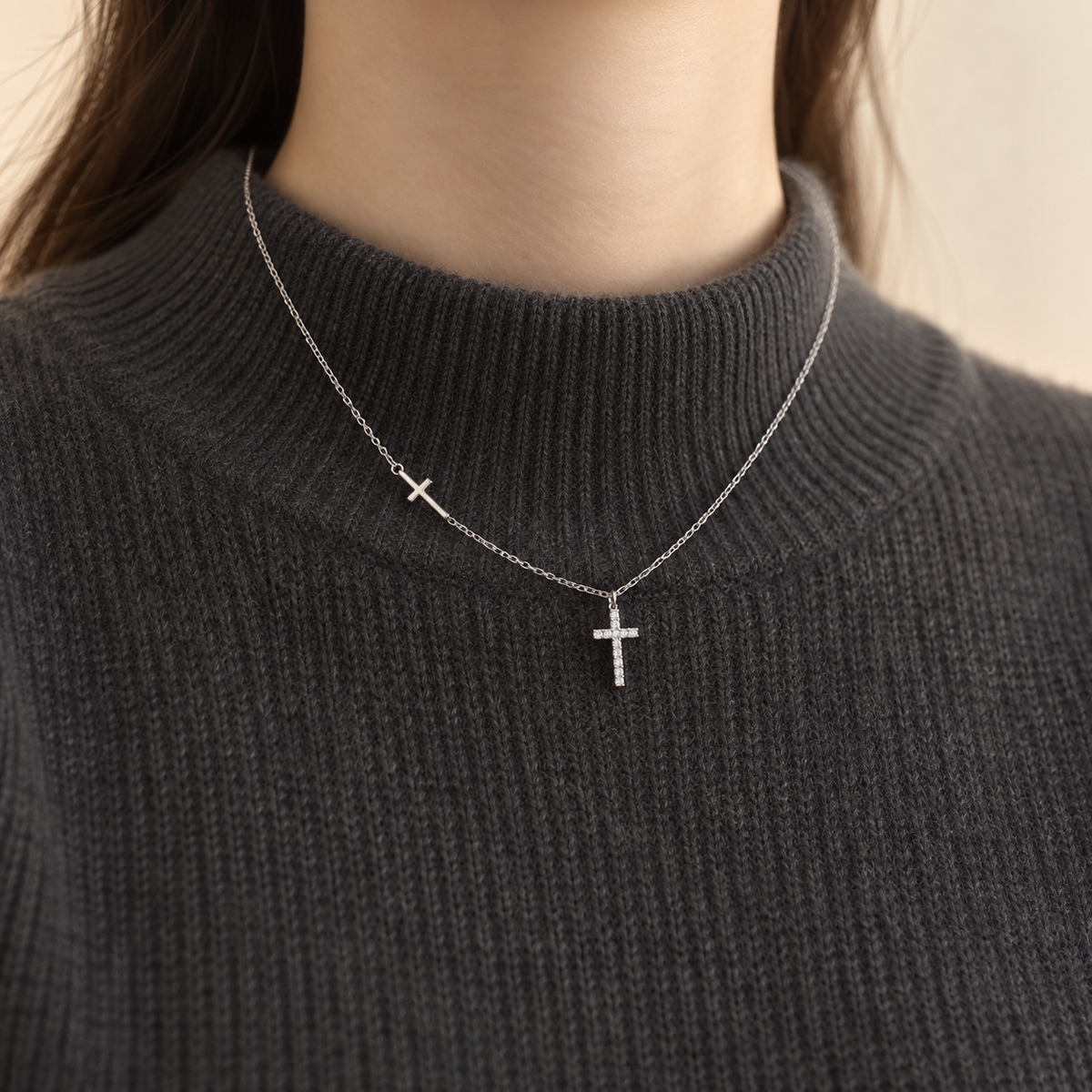 Faith Worn Close — Dainty Cross Necklace