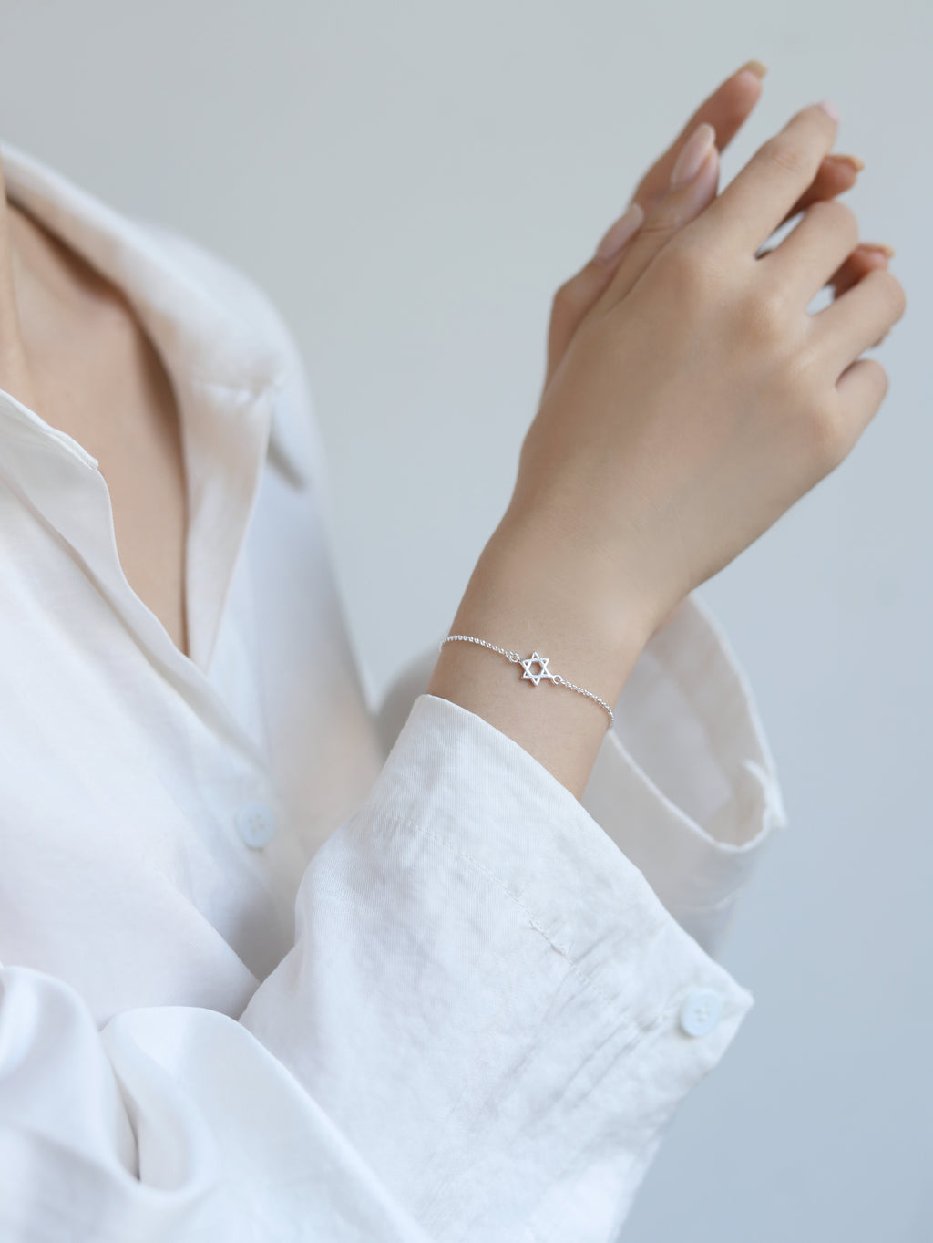 Light & Salt Living · Original Hexagram S925 Sterling Silver Minimalist Bracelet