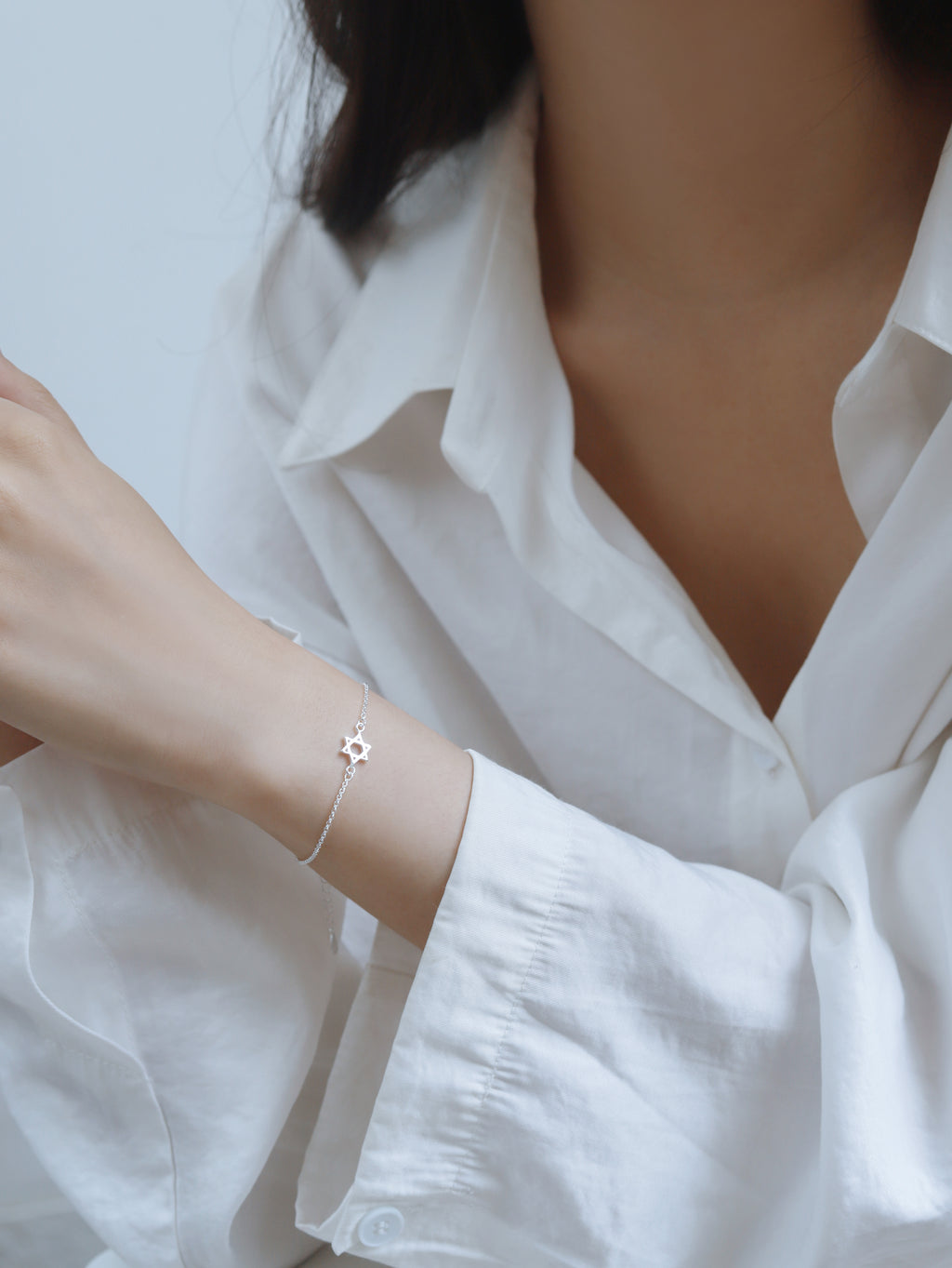 Light & Salt Living · Original Hexagram S925 Sterling Silver Minimalist Bracelet