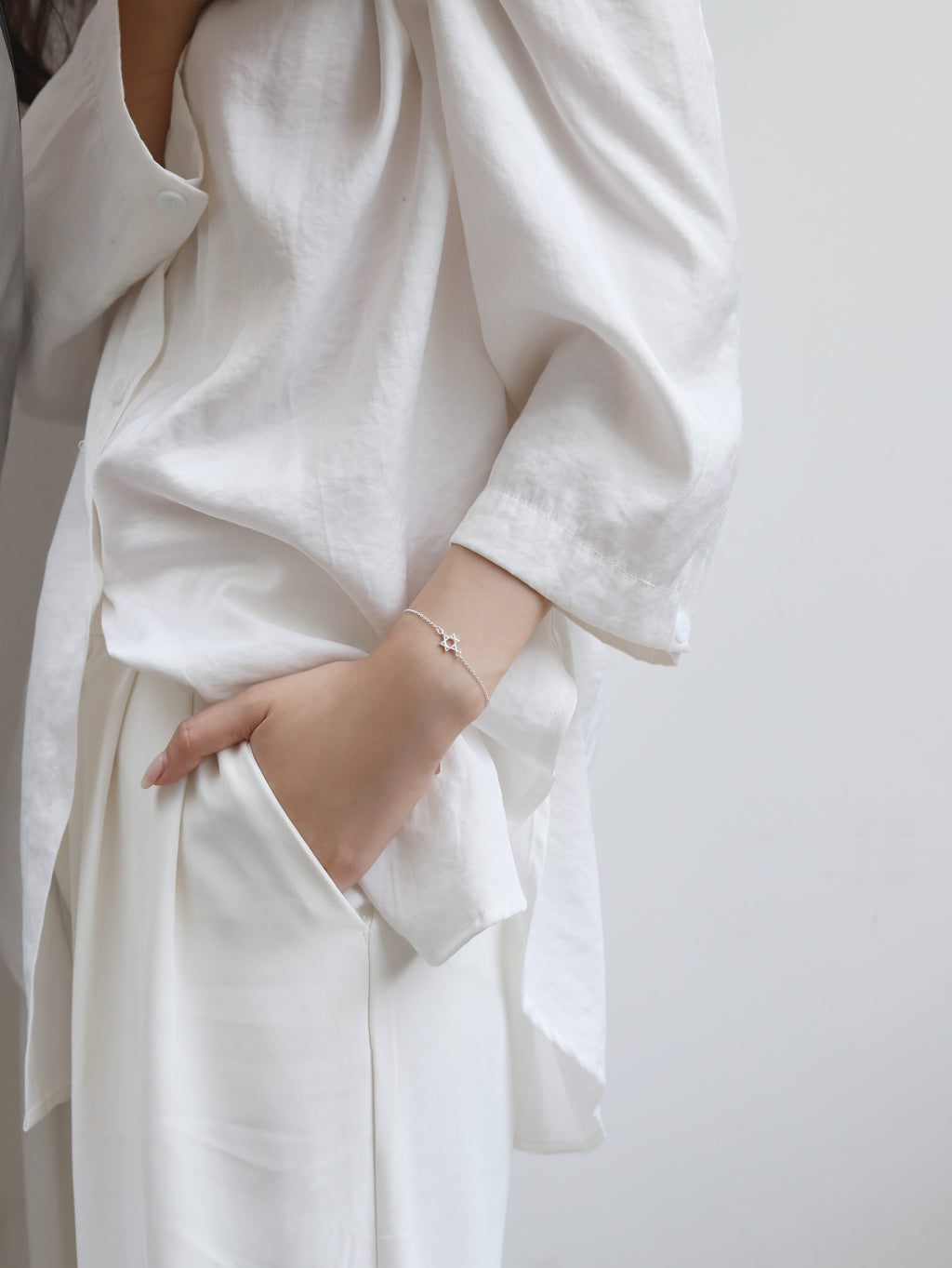 Light & Salt Living · Original Hexagram S925 Sterling Silver Minimalist Bracelet