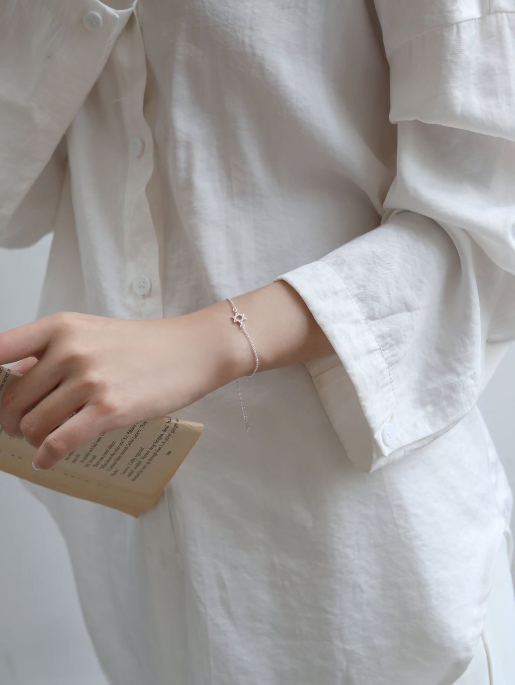 Light & Salt Living · Original Hexagram S925 Sterling Silver Minimalist Bracelet