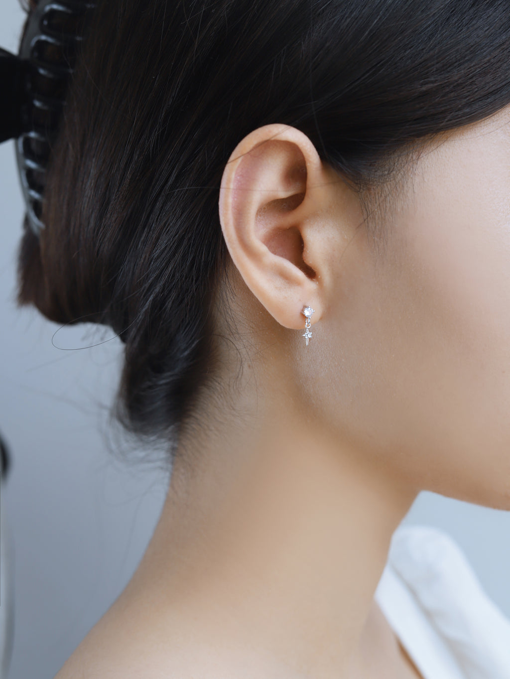 Light & Salt Living · Original S925 Sterling Silver Cross Threader Earrings
