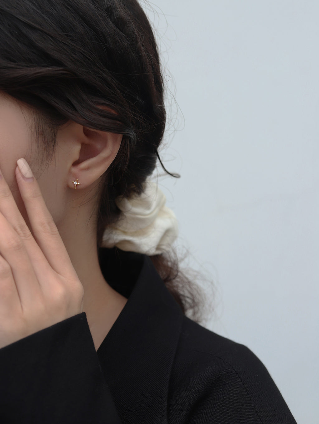 Light & Salt Living · Original S925 Sterling Silver Diamond-Accented Minimalist Stud Earrings