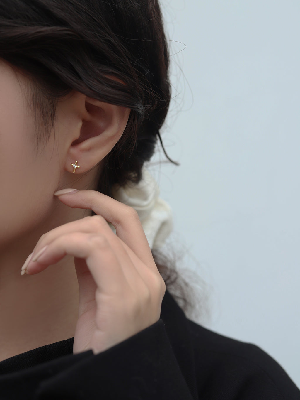 Light & Salt Living · Original S925 Sterling Silver Diamond-Accented Minimalist Stud Earrings