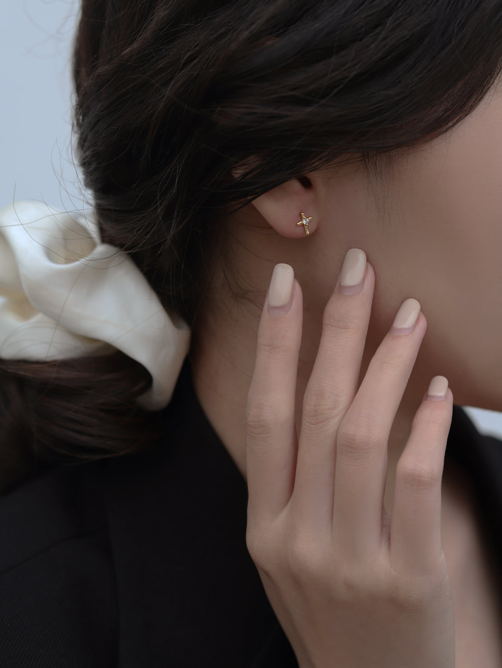 Light & Salt Living · Original S925 Sterling Silver Diamond-Accented Minimalist Stud Earrings