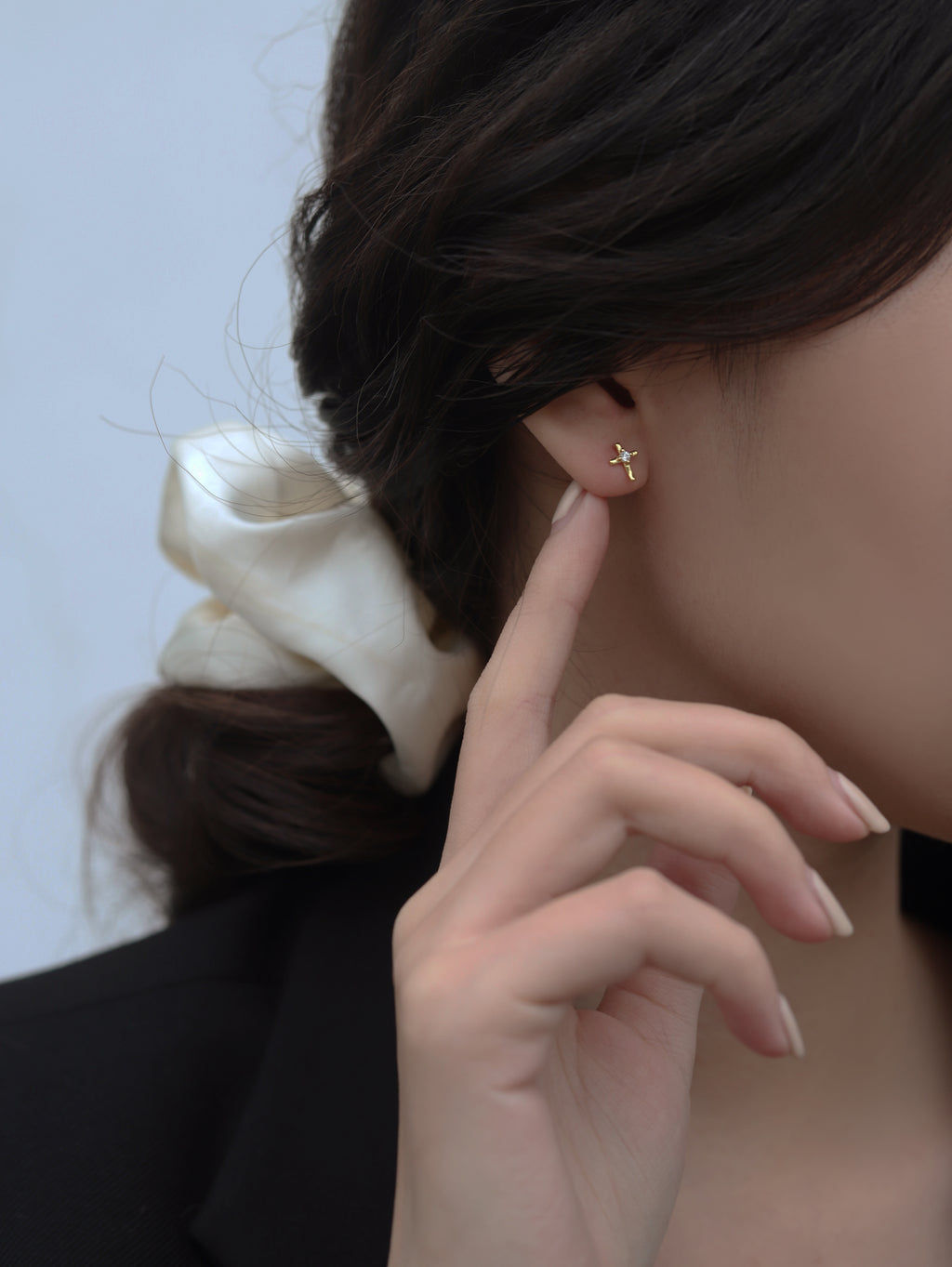 Light & Salt Living · Original S925 Sterling Silver Diamond-Accented Minimalist Stud Earrings