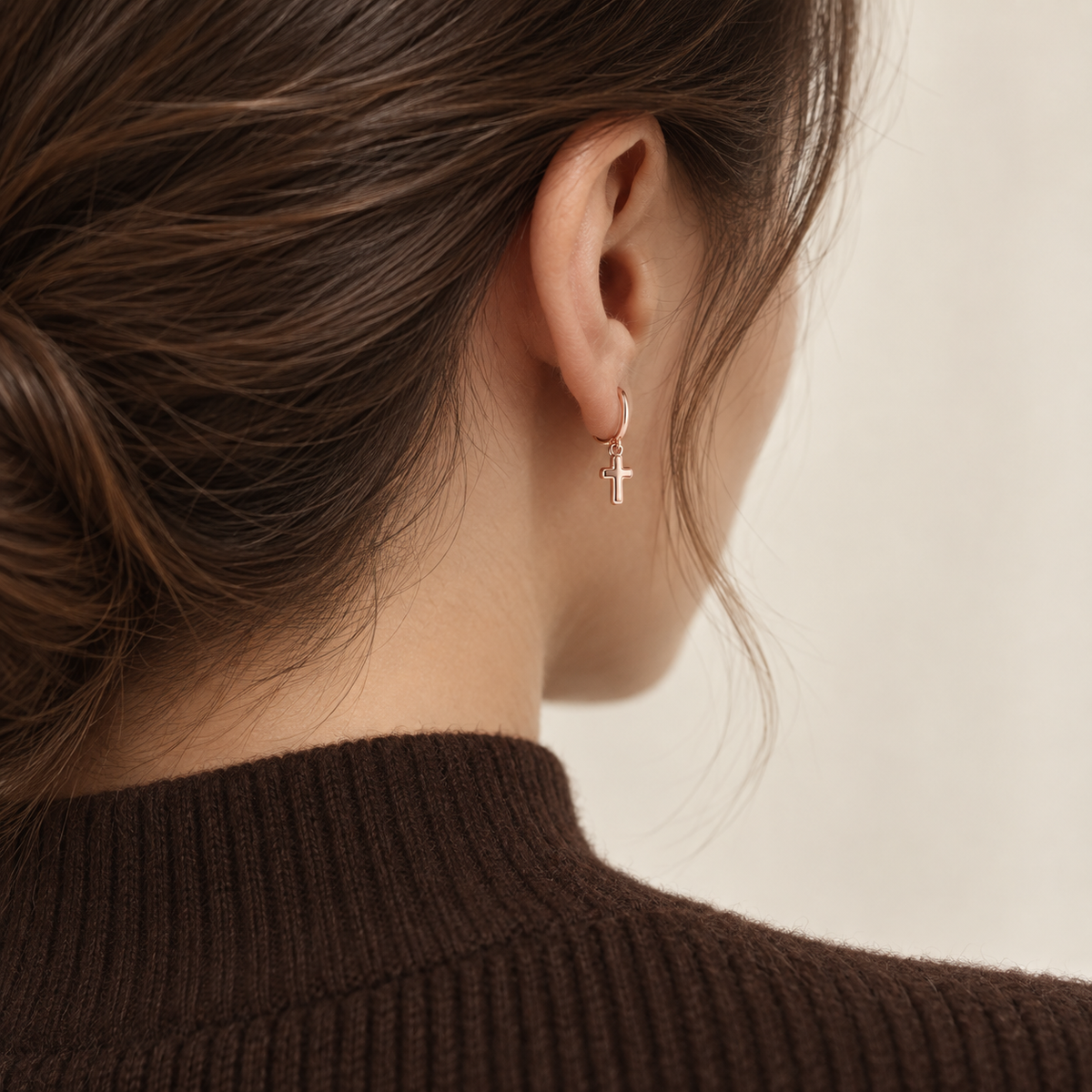 Grace Cross Stud Earrings — A Tiny Symbol of Faith