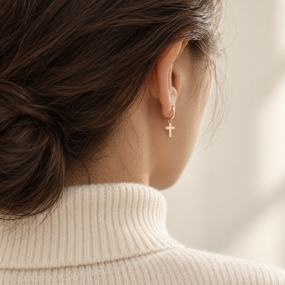 Grace Cross Stud Earrings — A Tiny Symbol of Faith