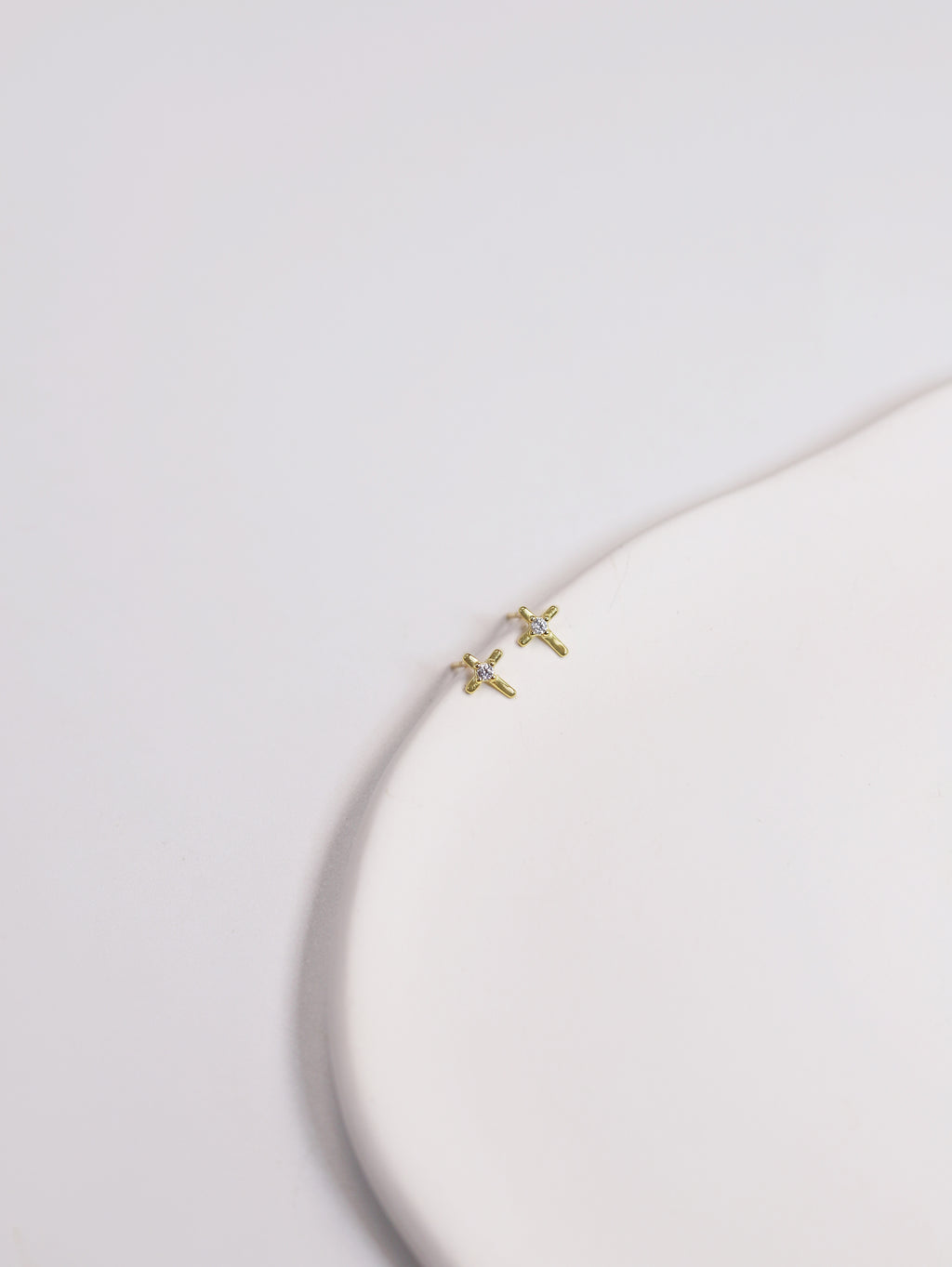 Light & Salt Living · Original S925 Sterling Silver Diamond-Accented Minimalist Stud Earrings