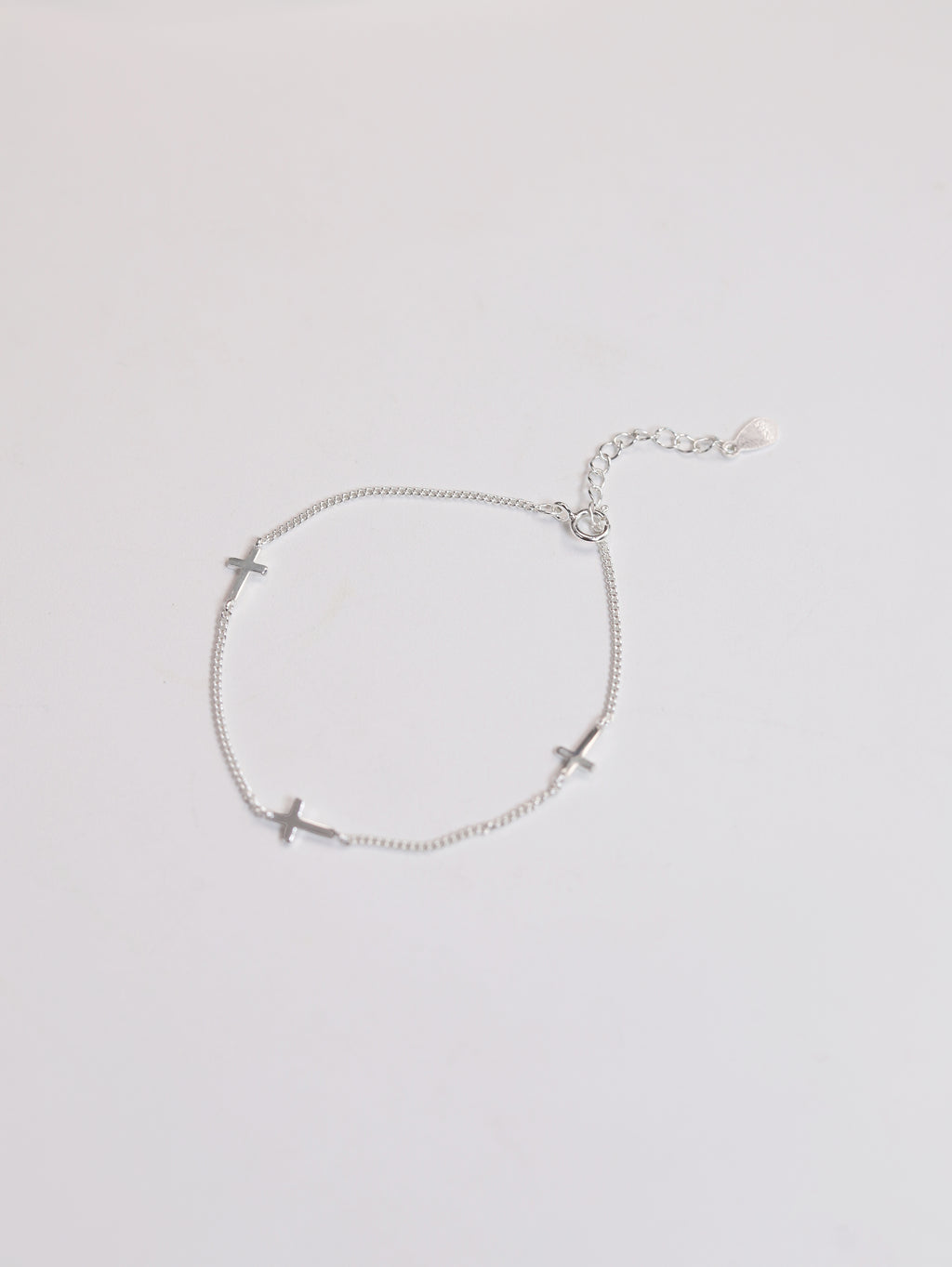 Light & Salt Living · S925 Sterling Silver Minimalist Cross Bracelet