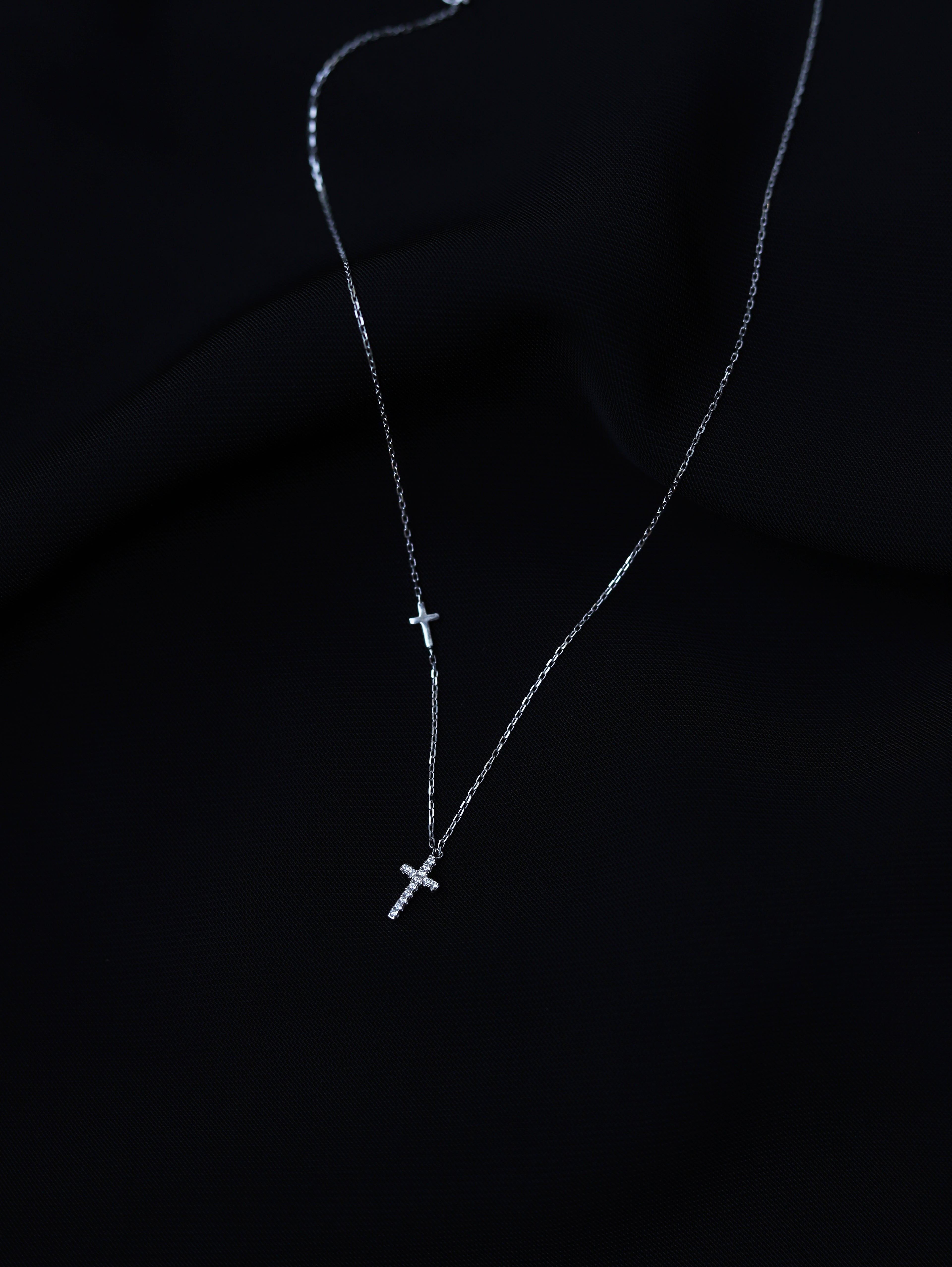 Light & Salt Living · Original S925 Sterling Silver Gentle Cross Collarbone Necklace