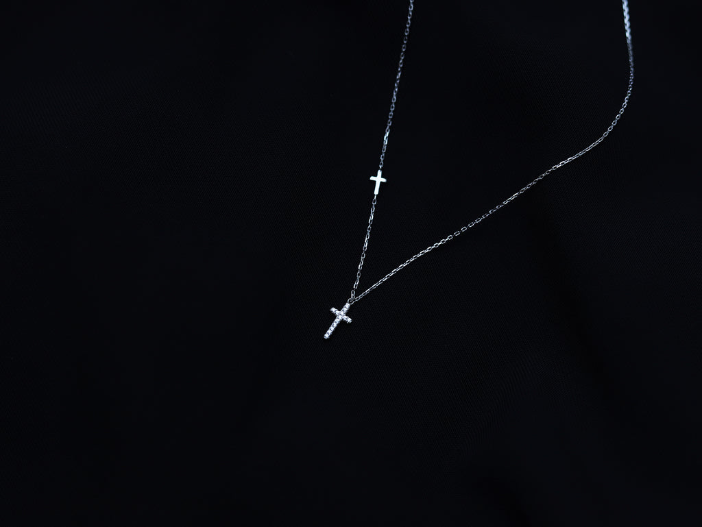 Light & Salt Living · Original S925 Sterling Silver Gentle Cross Collarbone Necklace