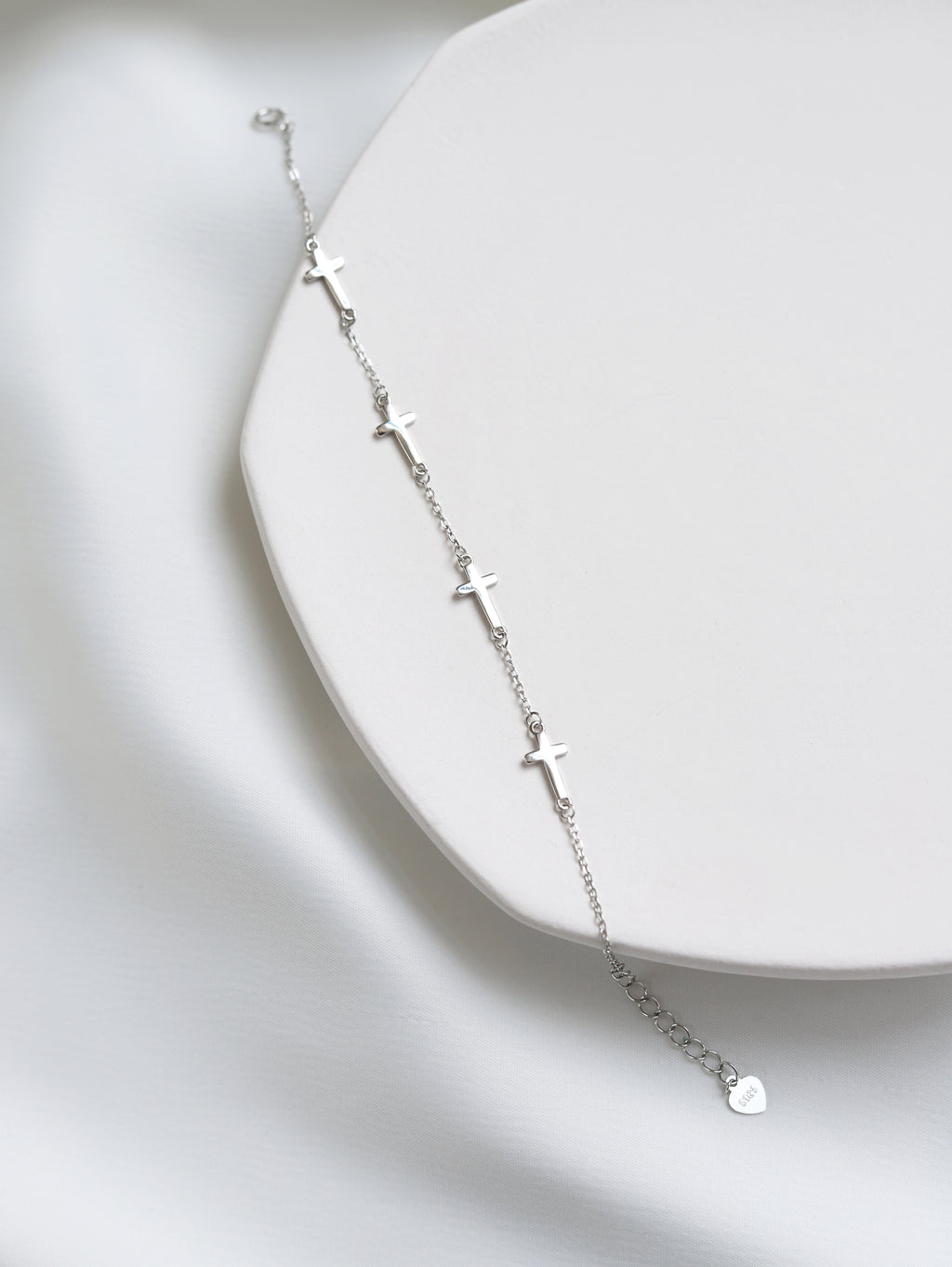 Light & Salt Living · Original Cross S925 Sterling Silver Minimalist Bracelet