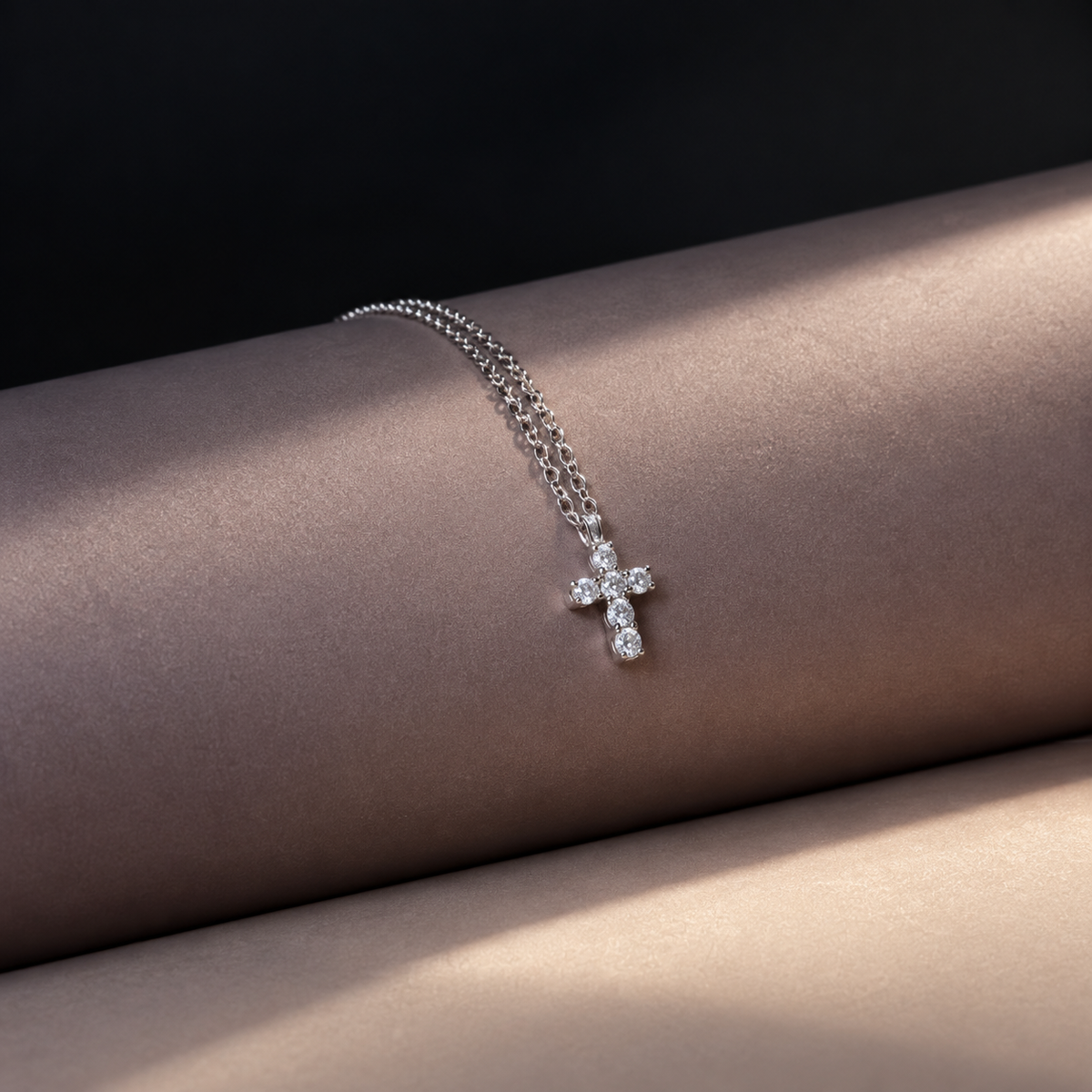 Grace Cross Necklace — A Minimal Symbol of Faith & Light