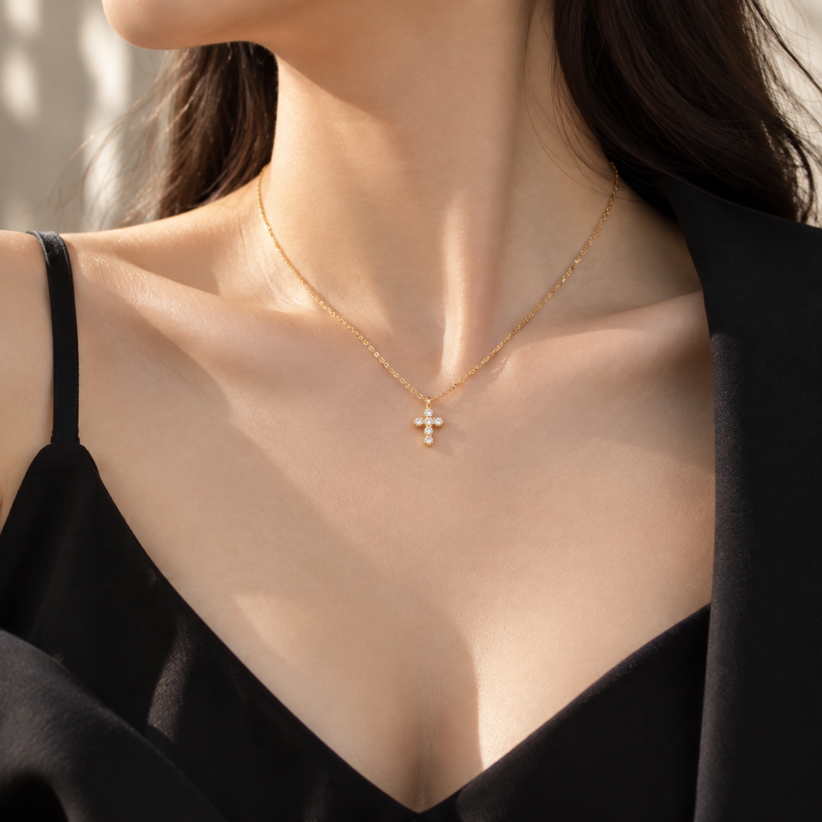 Grace Cross Necklace — A Gentle Symbol of Faith