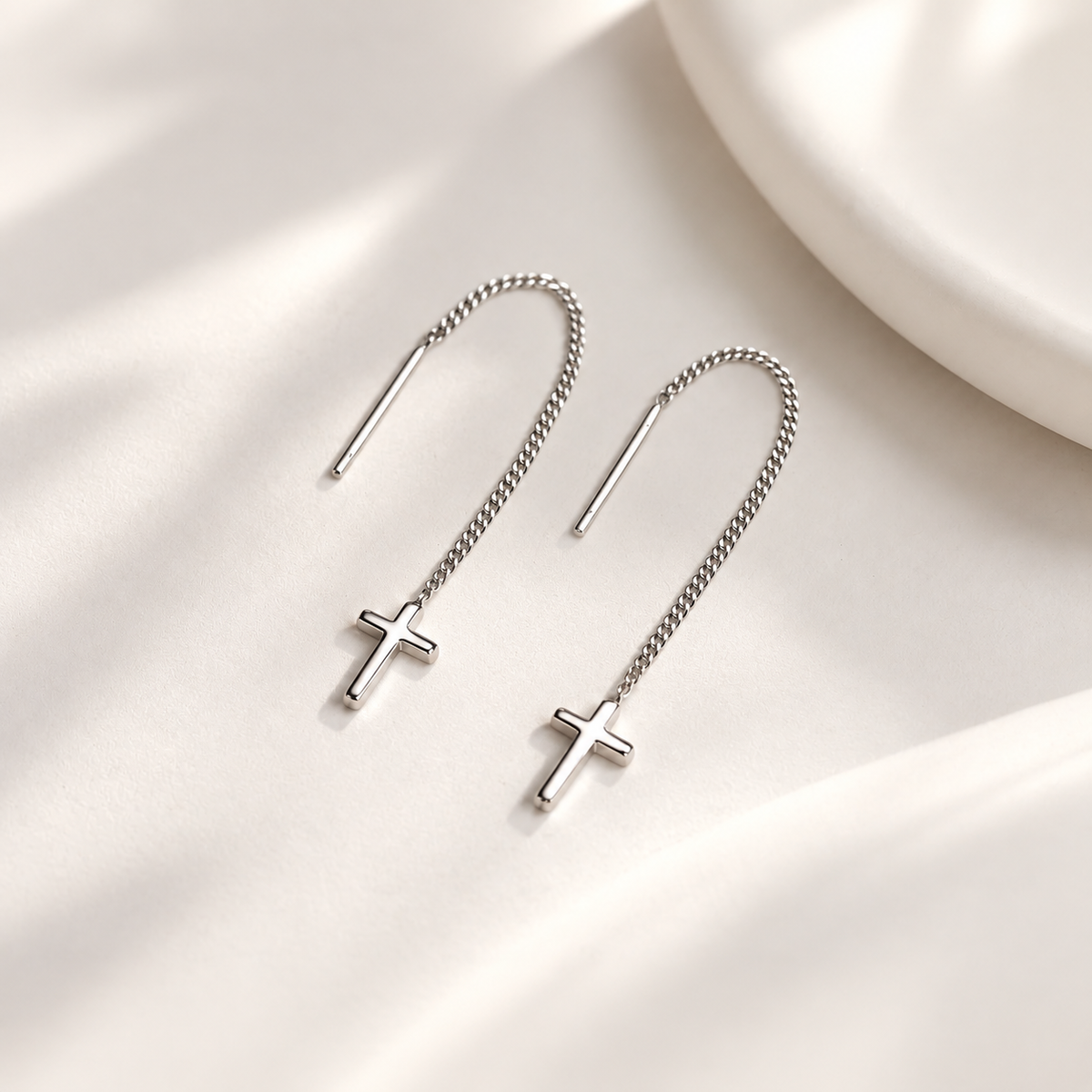 Grace Cross Earrings — A Delicate Symbol of Faith